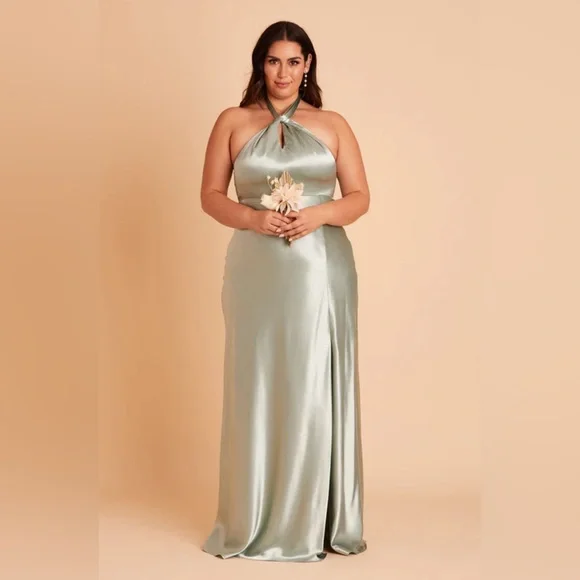 Birdy Grey | Dresses | Birdy Grey Monica Dressshiny Satin Sage | Poshmark